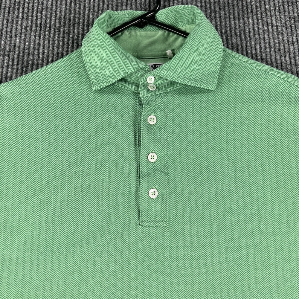 Adidas Polo Shirt Mens Shirt Medium Green Short Sleeve Lightweight Climalite